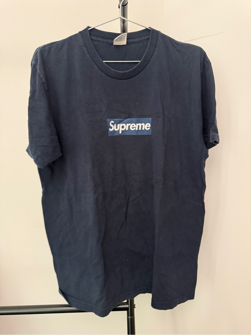 Supreme Men’s Navy Box Logo NY T-Shirt